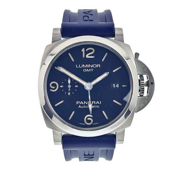 Panerai Luminor Stainless Steel Blue Dial 44mm Automatic Mens Watch PAM01033 - Picture 1 of 8